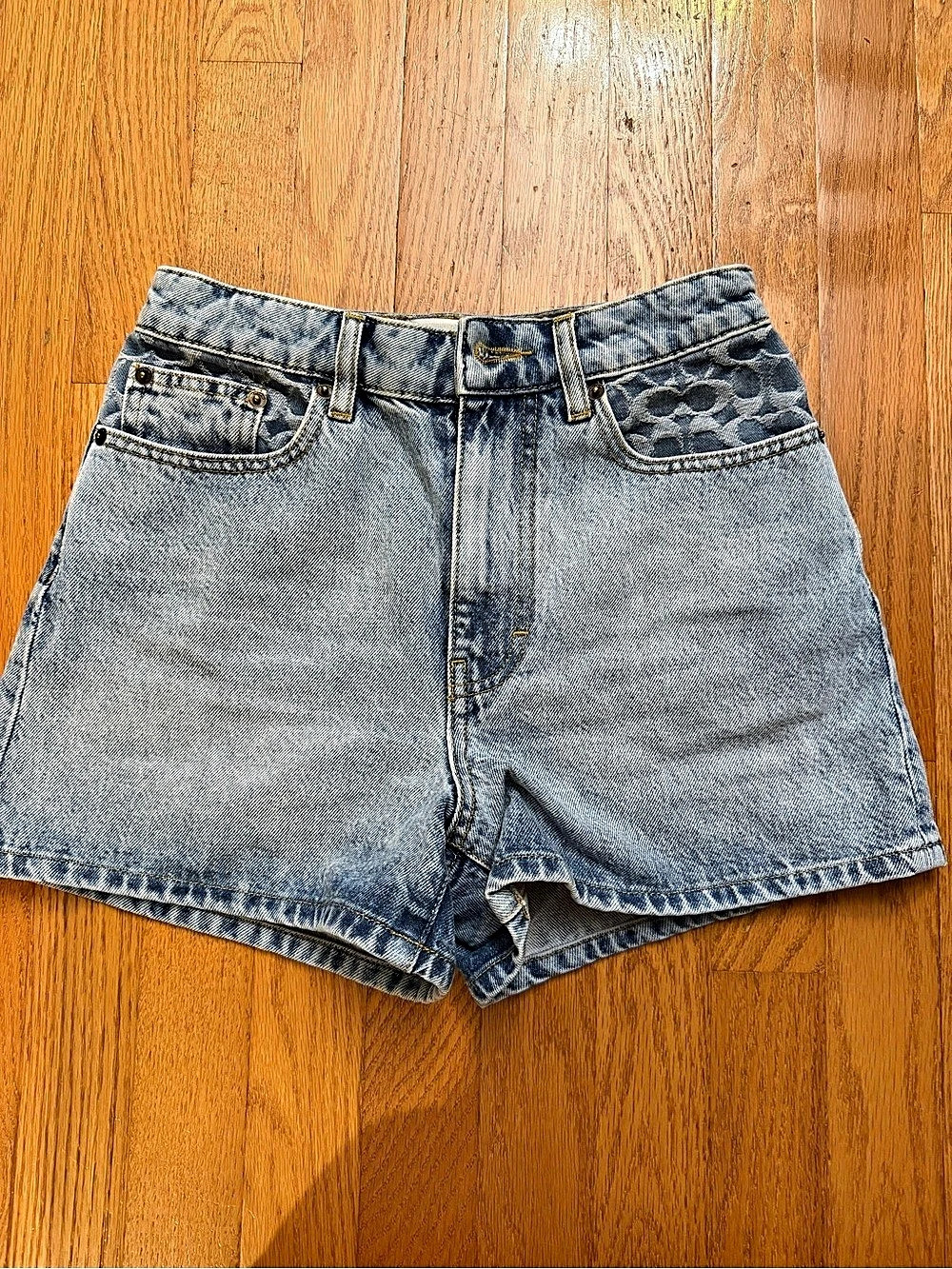 Coach Women's Denim Jean Shorts in Blue